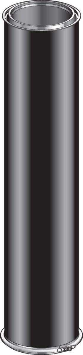 Elément droit isolé POUJOULAT Inox-Inox noir ED 1330-230-I Ref. 31230006-9019