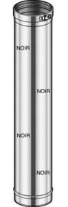 Elément droit simple paroi INOX noir POUJOULAT 100 cm CONDENSOR ED 1000-80 CD Ref 44080005