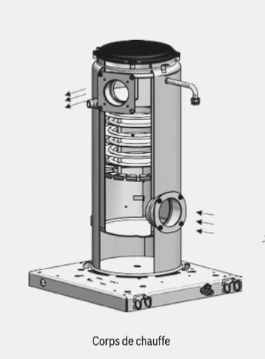Corps de chauffe équipé FCX 22 ref 87168384650 chaudière BOSCH OLIO Condens