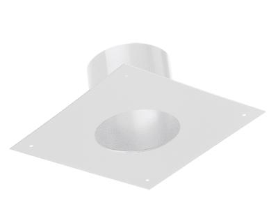 Plaque de finition carré tubage Ø130 blanc, POUJOULAT Réf. 56130552-9020